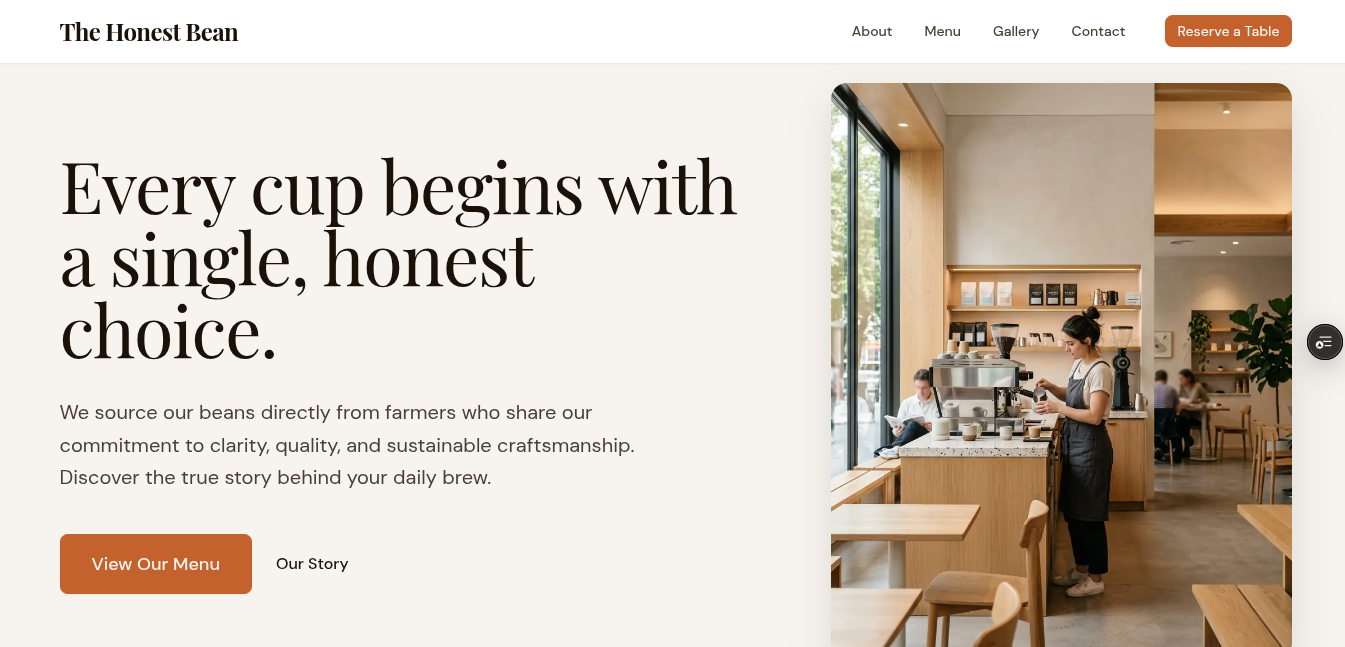 Coffee Shop Snapshot